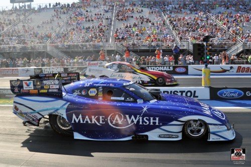 Tommy Johnson Jr drove his Dodge Charger past Tim Wilkerson's Ford Mustang in the final round