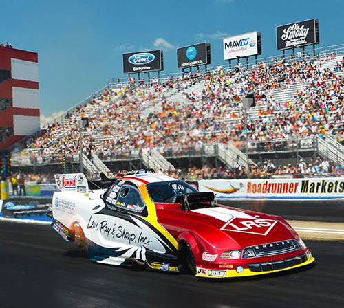 Tim Wilkerson had a strong R/UP finish in the LRS Ford Mustang