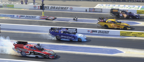 (The FC Final "Quad" featured Jack Beckman - Del Worsham - Tommy Johnson Jr & Chad Head)