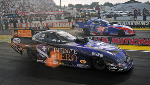 (The Funny Car final saw Beckman defeat Hight on a holeshot)
