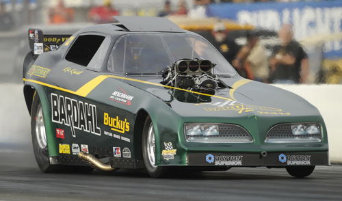 (Kris Krabill recorded the quickest nostalgia FC time in NHRA history while winning at Bakersfield).