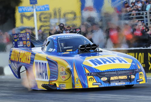 (Defending NHRA World Champion Ron Capps went to the "final four")