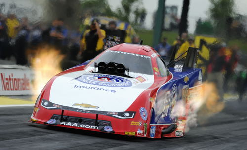 The John Force Racing Chevys were super fast at Topeka too! Courtney Force went 338.68 mph and Robert Hight 338.09 mph!!